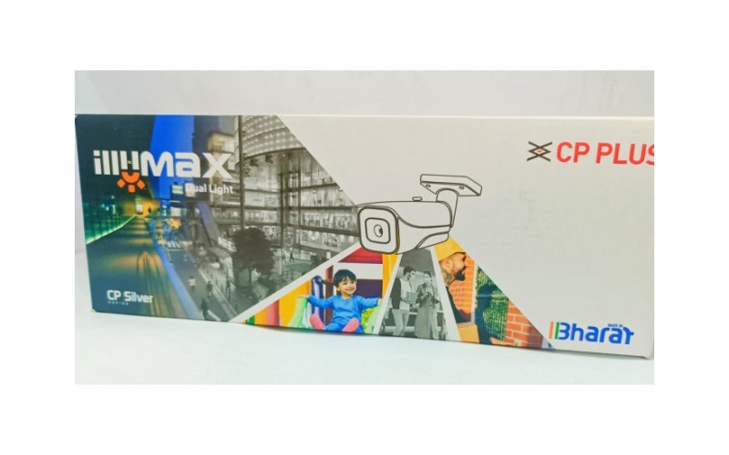 CPPLUS IP BULLET 4MP DUAL LIGHT (CP-UNC-TA41PL3C-L-Y) SILVER  BUILT-IN MIC iIIUMAX