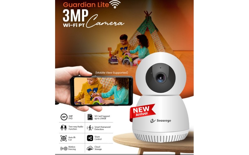 SECUREYE 3MP IP WIFI DOME CAMERA (GUARDIAN LITE) 2 WAY AUDIO