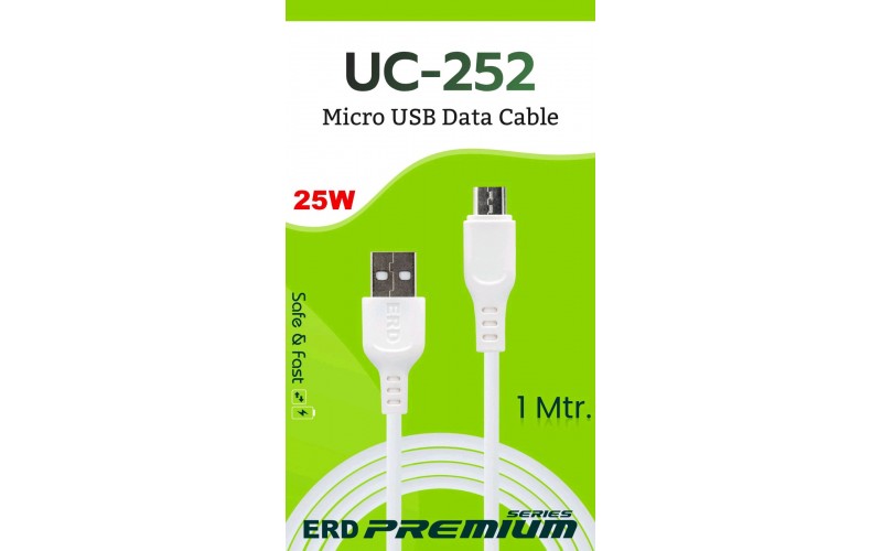 ERD USB TO MICRO USB CHARGER CABLE 25W UC-252 (1M)