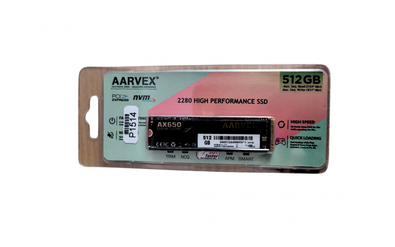 AARVEX INTERNAL SSD 512GB NVME (AX650)