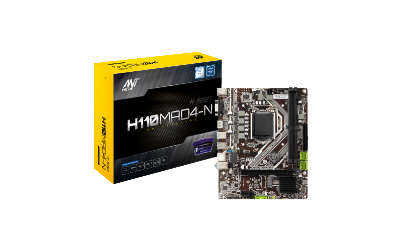 ANT VALUE MOTHERBOARD (H110MAD4-N) (FOR INTEL) SOCKET 1151 (NVME SLOT)