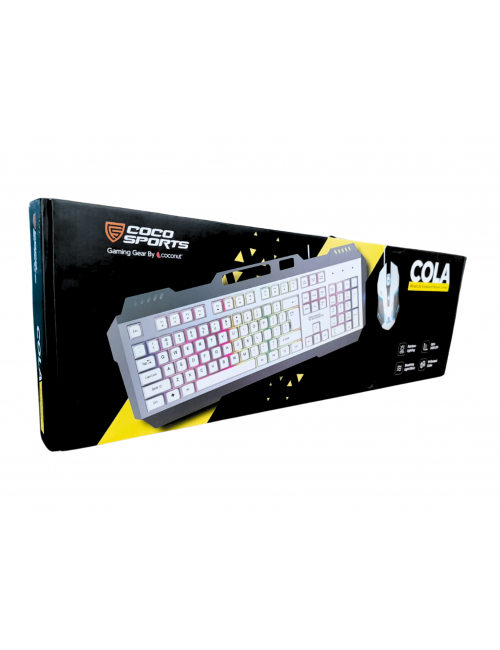 COCONUT GAMING KEYBOARD MOUSE COMBO USB GM33 COLA WHITE