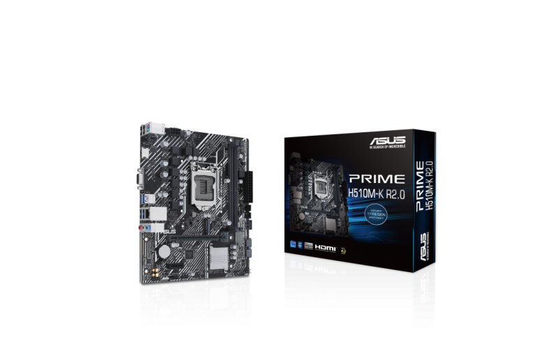 ASUS MOTHERBOARD 510 (PRIME H510M K R2.0) DDR4 (FOR INTEL 10TH | 11TH GEN) LGA1200 MICRO ATX