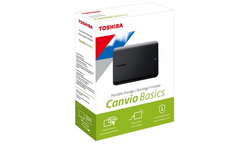 TOSHIBA EXTERNAL HARD DISK 1TB CANVIO BASICS 2.5” 