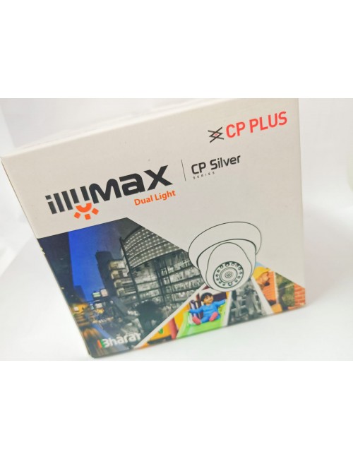 CPPLUS IP DOME 2MP DUAL LIGHT (CP-UNC-DA21PL3C-L-Y) 3.6MM WITH BUILT IN MIC SILVER iIIUMAX  