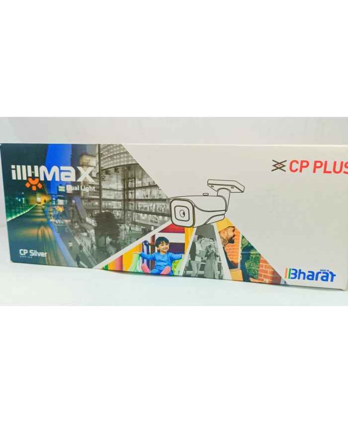 CPPLUS IP BULLET 2MP DUAL LIGHT (CP-UNC-TA21PL3C-L-Y ) SILVER  BUILT-IN MIC iIIUMAX