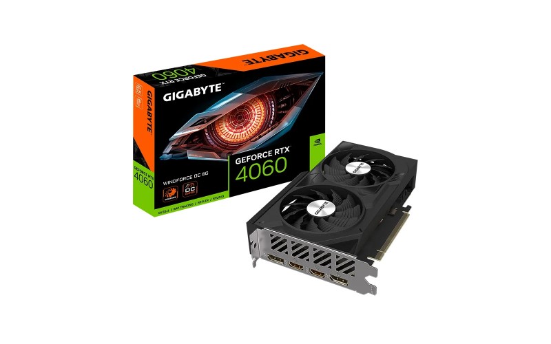 GIGABYTE GeForce RTX™ 4060 WINDFORCE OC 8GB GGR6 2X FAN OC EDITION 