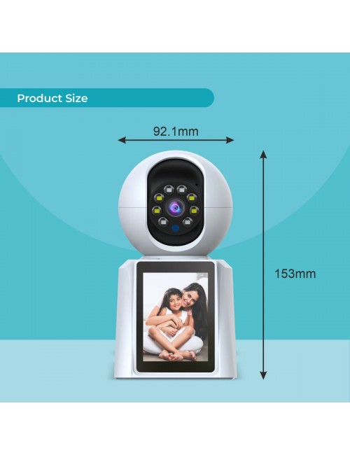 TRUEVIEW 3MP IP WIFI PT DOME CAMERA WITH BUILT-IN SCREEN (T18204-A)