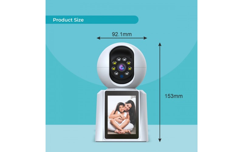 TRUEVIEW 3MP IP WIFI PT DOME CAMERA WITH BUILT-IN SCREEN (T18204-A)