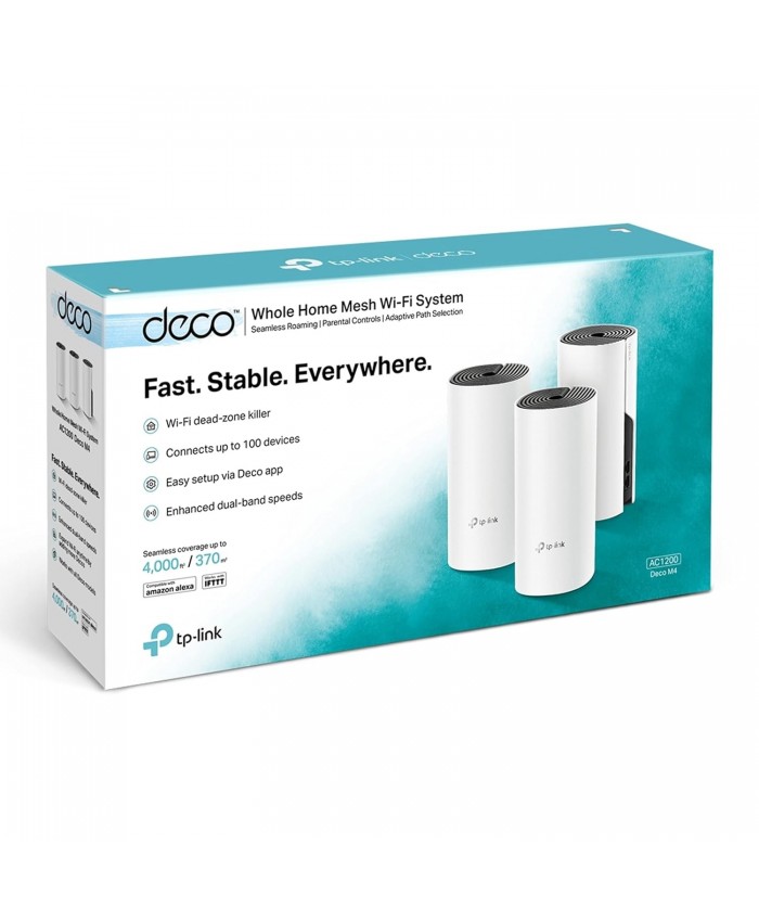 TP-LINK DECO M4 MESH WI-FI SYSTEM AC1200 DUAL-BAND (PACK OF 3) 