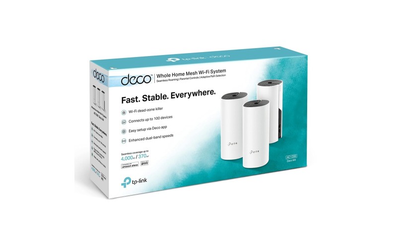 TP-LINK DECO M4 MESH WI-FI SYSTEM AC1200 DUAL-BAND (PACK OF 3) 