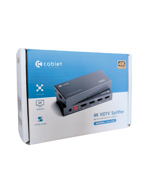 CABLET HDMI SPLITTER 4 PORT 4K (SP104) 30HZ