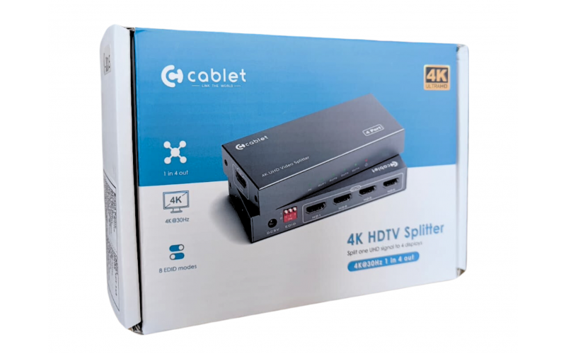 CABLET HDMI SPLITTER 4 PORT 4K (SP104) 30HZ