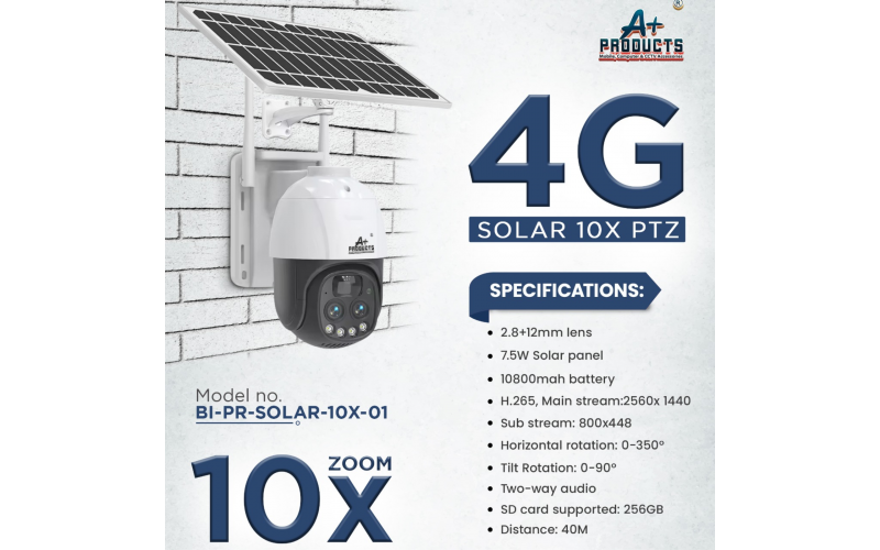 A+ PRODUCTS 2.8MP IP PTZ OUTDOOR CAMERA 4G SOLAR (2 WAY AUDIO)