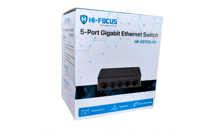 HIFOCUS DESKTOP SWITCH 5 PORT (EGT05 V2) GIGABIT