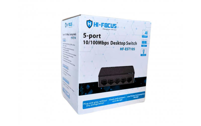 HIFOCUS DESKTOP SWITCH 5 PORT (EST105)