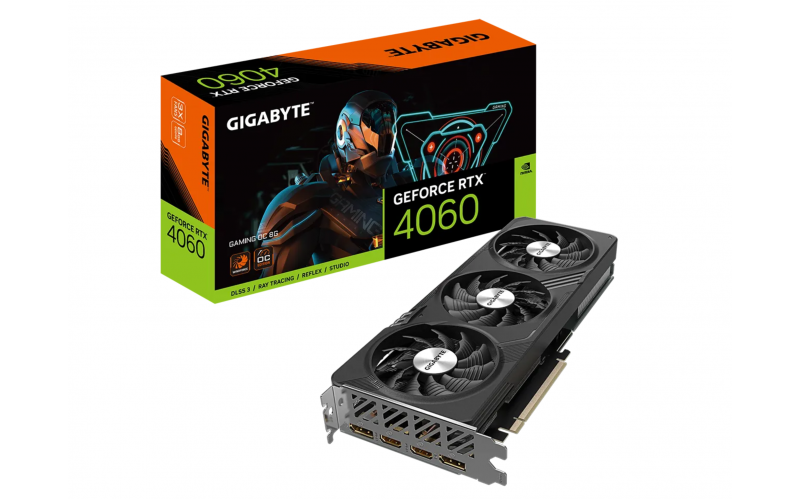 GIGABYTE GRAPHIC CARD RTX 4060 GAMING OC 8G DDR6 3X FAN