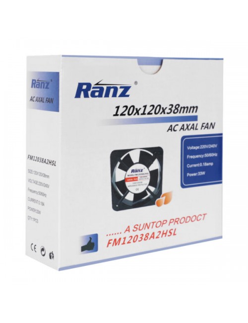 RANZ AXAL RACK FAN 4" (FM12038A2HSL)