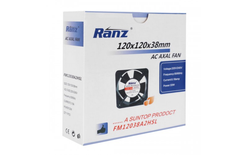 RANZ AXAL RACK FAN 4" (FM12038A2HSL)