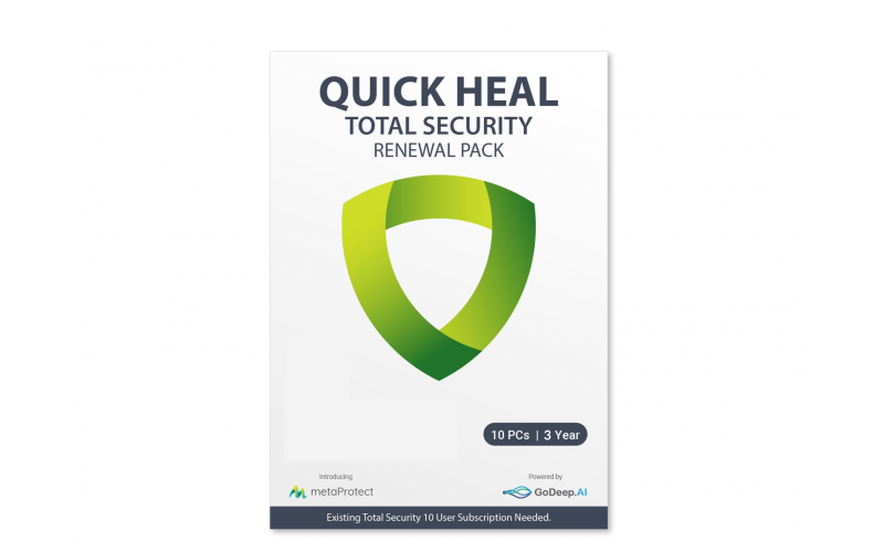 QUICK HEAL TOTAL SECURITY RENEWAL TS10UP (10 USER 3 YEAR) QHTSRTS10UP