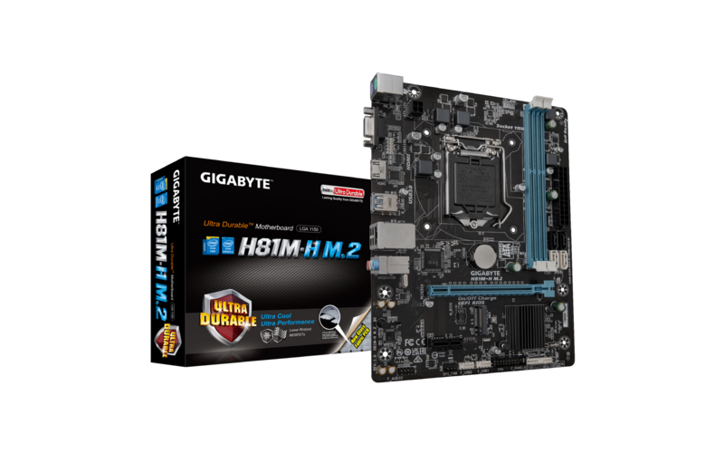 GIGABYTE MOTHERBOARD 81  (H81M H M.2) DDR3 (FOR INTEL 4TH GEN)