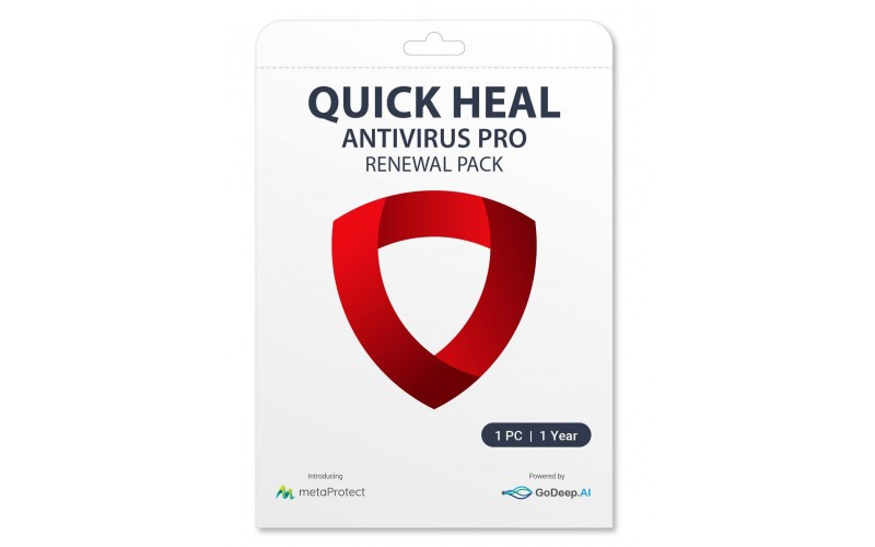 QUICK HEAL ANTIVIRUS PRO RENEWAL LR1UP (1 USER 1 YEAR) QHAPRLR1UP