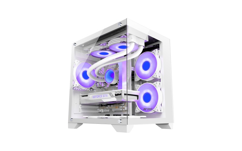 ANT ESPORTS GAMING CABINET CRYSTAL Z2 WHITE