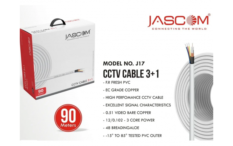 CCTV CABLE 3+1 90 METRE JASCOM