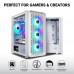 ANT ESPORTS CABINET 205 MINI 6F WHITE MID- TOWER