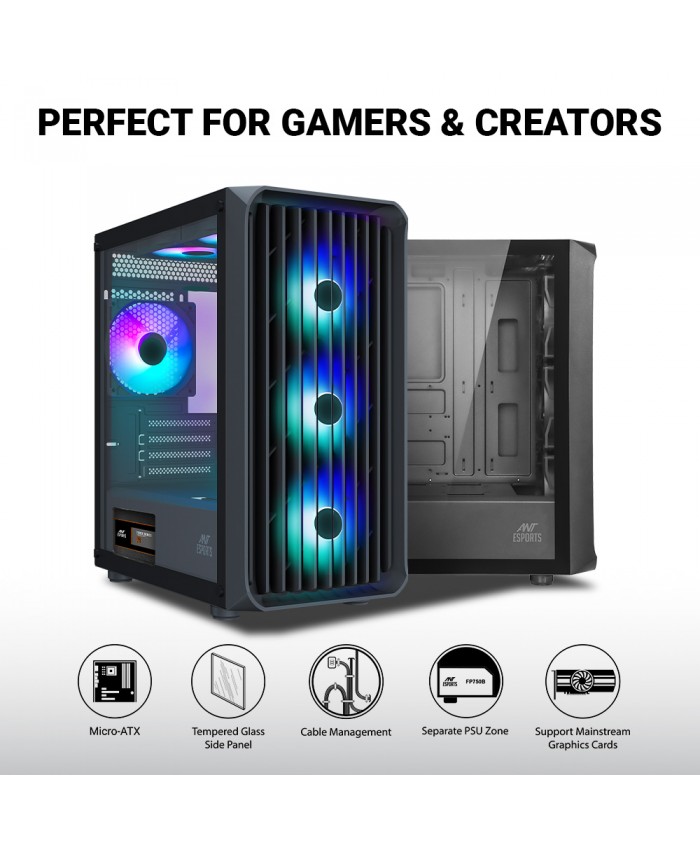 ANT ESPORTS CABINET 205 MINI 6F MID- TOWER 