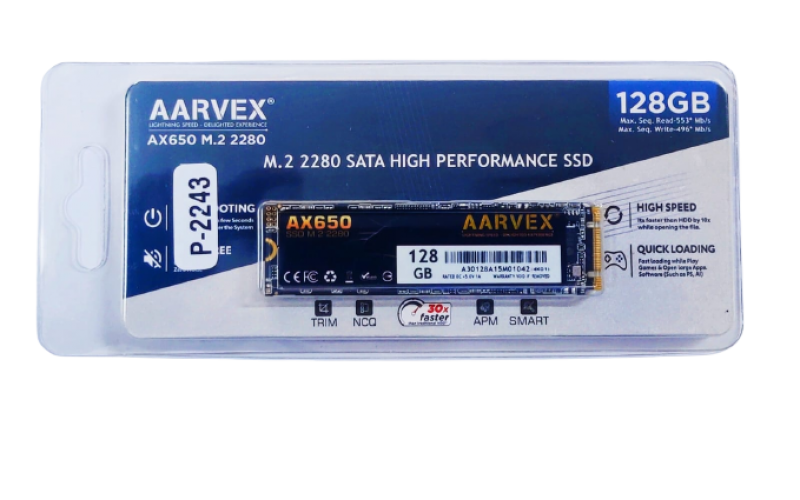 AARVEX INTERNAL SSD 128GB M.2 (AX650)