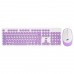 ANT VALUE KEYBOARD MOUSE COMBO WIRELESS (FKBRI05) PINK | PURPLE WHITE 