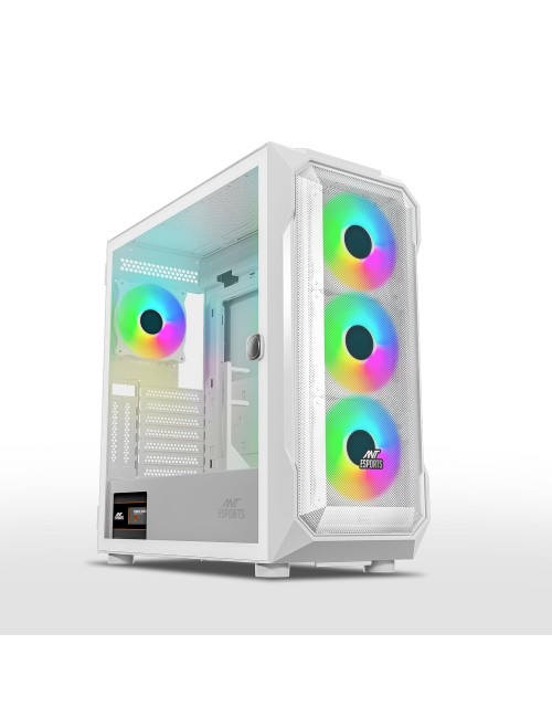 ANT ESPORTS CABINET ICE 410TG ATX 3HDD 2SSD WHITE