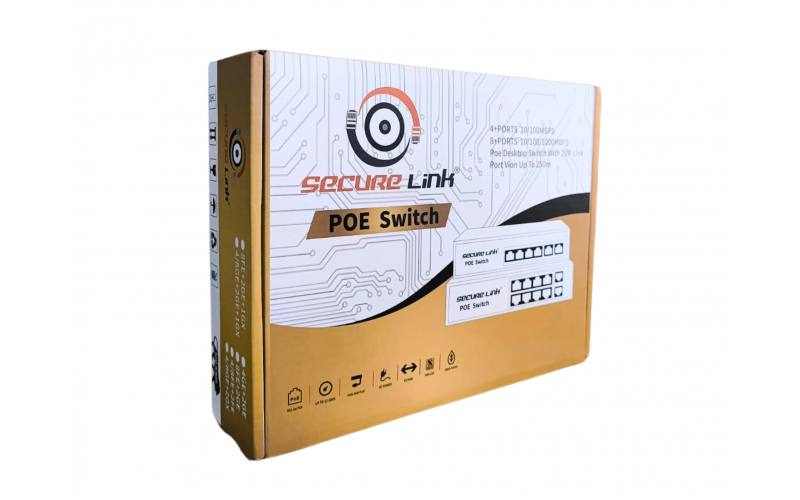 SECURELINK POE SWITCH 8 PORT GIGA (8 GIGA + 2 GIGA + 1SFP)