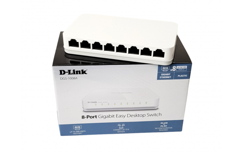 DLINK DESKTOP SWITCH 8 PORT GIGA (DGS 1008)