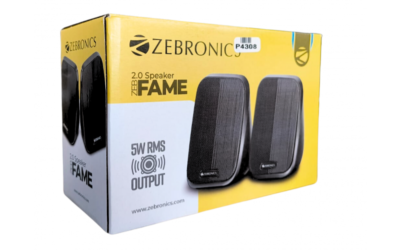 ZEBRONICS AUX  SPEAKER 2.0 FAME (USB POWERED)