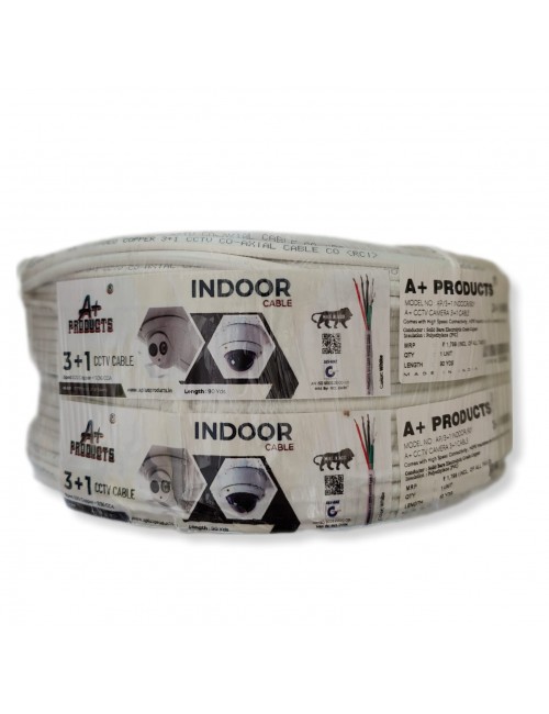 A+ PRODUCTS CCTV CABLE 3+1 INDOOR 90 YARD