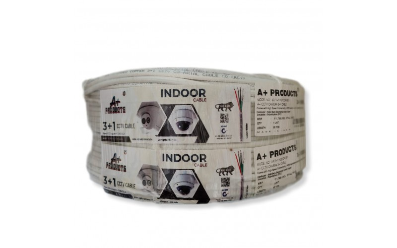 A+ PRODUCTS CCTV CABLE 3+1 INDOOR 90 YARD