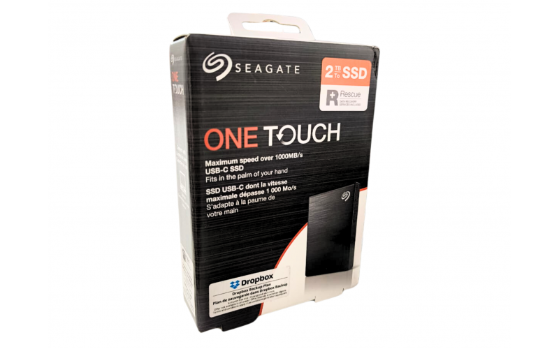 SEAGATE EXTERNAL SSD 2TB ONE TOUCH (USB C) BLACK