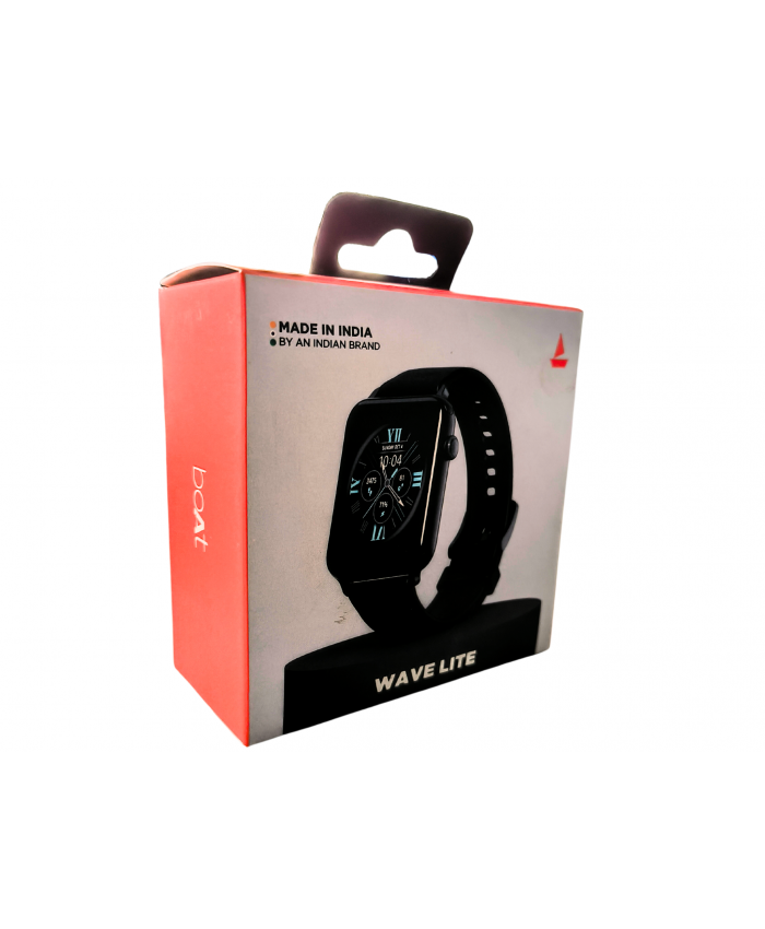 BOAT WAVE LITE SMART WATCH 1.69" WITH HD DISPLAY, HEALTH MONITOR (BLACK)