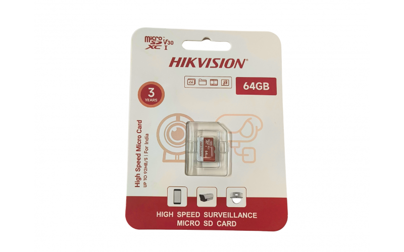 HIKVISION MICRO SD 64GB (FOR CCTV CAMERAS ONLY) 20240401