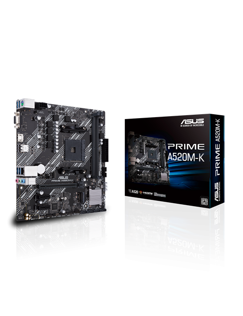 ASUS MOTHERBOARD A520 (PRIME A520M-K) DDR4 (FOR AMD)
