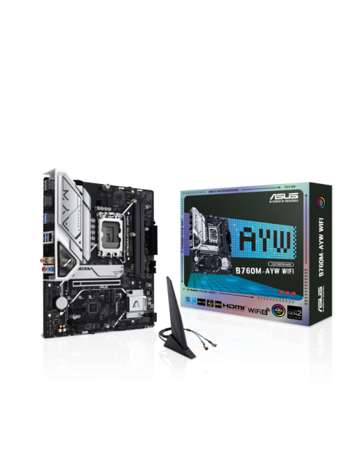 ASUS MOTHERBOARD (B760M AYW WIFI) DDR5 FOR INTEL 12th | 13th | 14th Gen MICRO ATX PCIE 4.0
