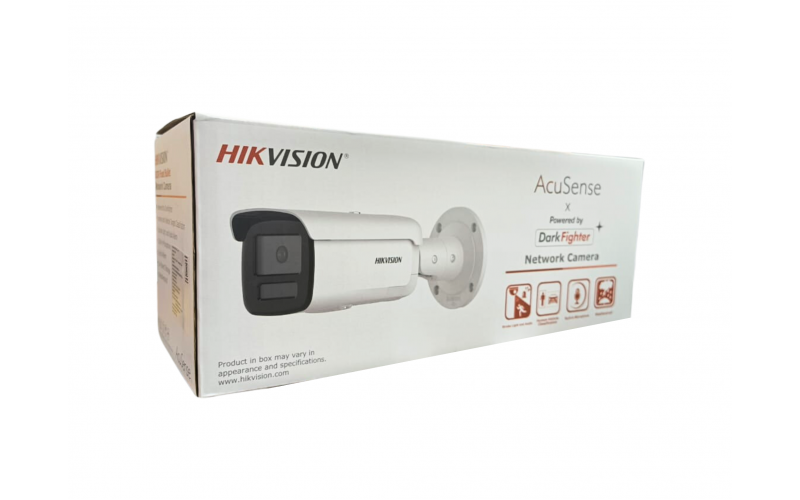 HIKVISION IP BULLET 2MP ACUSENSE DARK FIGHTER (2CD2T26G2 ISU SL) 4MM (TWO WAY AUDIO)