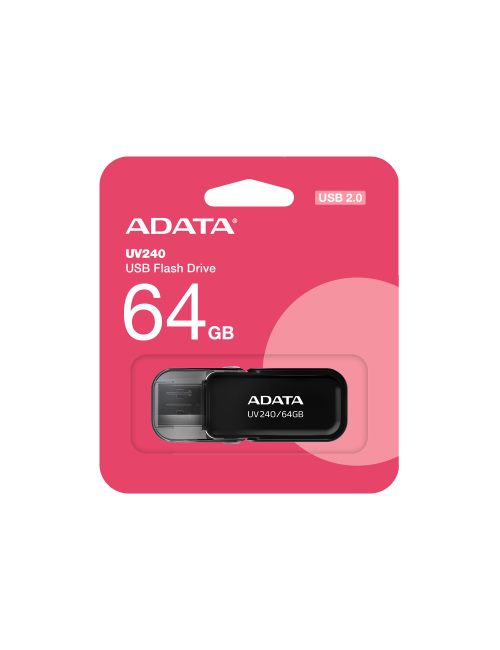 ADATA PENDRIVE 64GB 2.0 UV240 BLACK