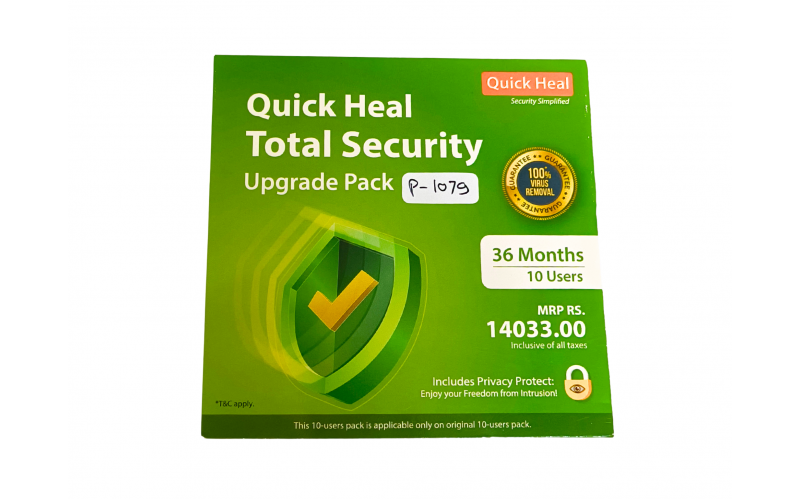 QUICK HEAL TOTAL SECURITY TS10 (10 USERS 3 YEARS)
