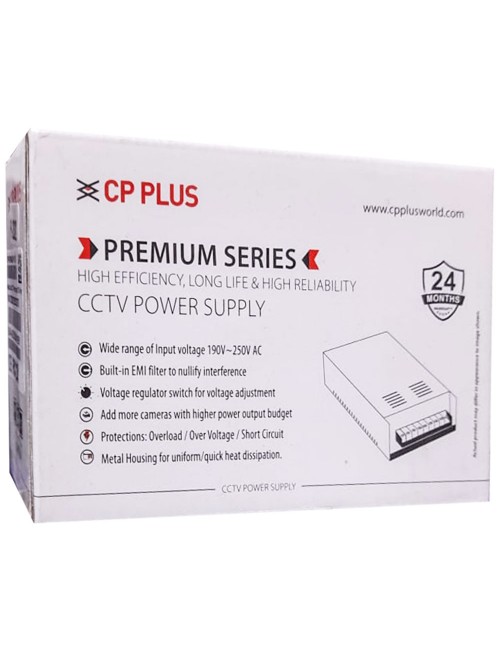 CPPLUS CCTV POWER SUPPLY 4CH (SINGLE OUTPUT) 12V/5A PREMIUM METAL