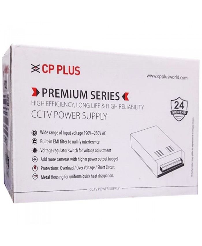 CPPLUS CCTV POWER SUPPLY 4CH (SINGLE OUTPUT) 12V/5A PREMIUM METAL