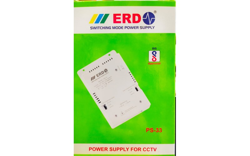 ERD CCTV POWER SUPPLY 16CH FIBER PS33 (DUAL OUTPUT) 