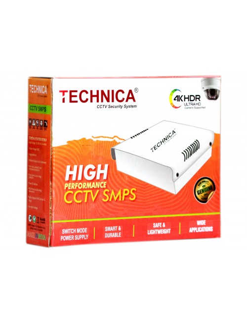 TECHNICA CCTV POWER SUPPLY 16CH METAL (SINGLE OUTPUT) 12V/20A